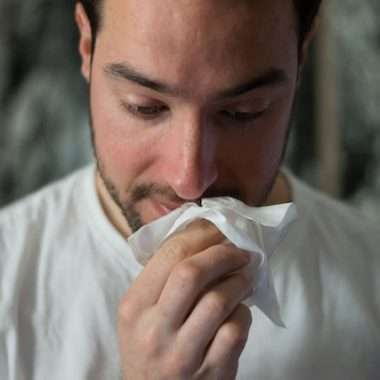 man with flu